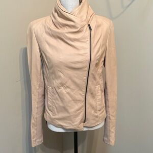 Vince Women's Scuba Tan Leather Jacket